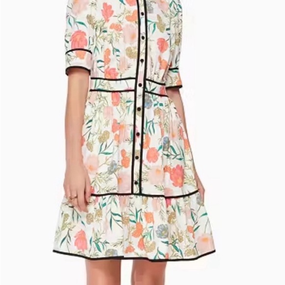 KATE SPADE Floral Blossom Fluid shirt dress - Picture 4 of 5